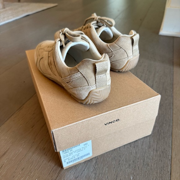 Vince Mojave Suede Retro Sneakers in Sand Trail Beige - Picture 5 of 10